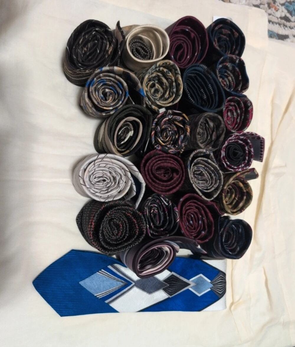 Bundle of 20 Vintage 100% Silk Ties Made in Italy and USA